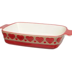 Gifi Plat à four design coeur rouge Discount