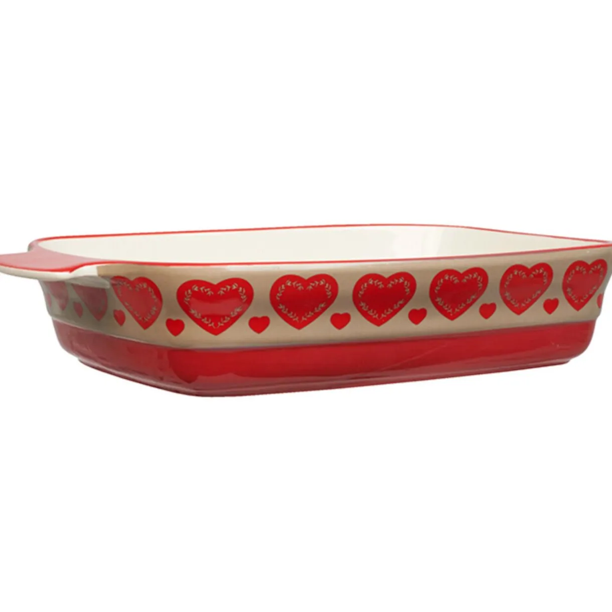Gifi Plat à four design coeur rouge Discount