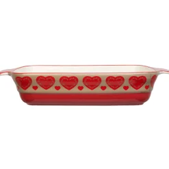 Gifi Plat à four design coeur rouge Discount