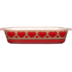 Gifi Plat à four design coeur rouge Outlet