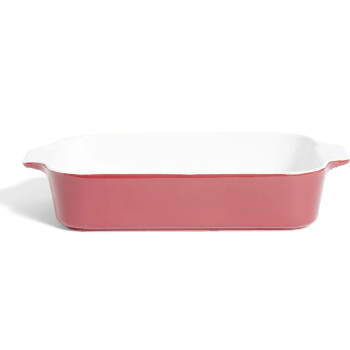 Gifi Plat à four en grès blanc et rouge 35,7x20xH6,7cm Best