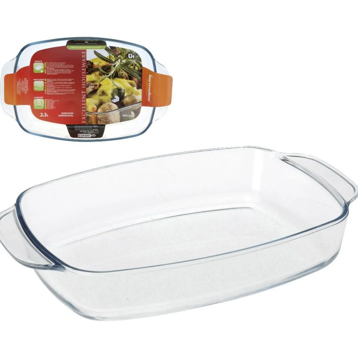 Gifi Plat à four en verre transparent 2,6 L Best