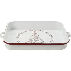 Gifi Plat à four émaillé Noël blanc et rouge Sale