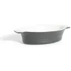 Gifi Plat à four ovale en céramique noir 13,5x17xH5cm Sale
