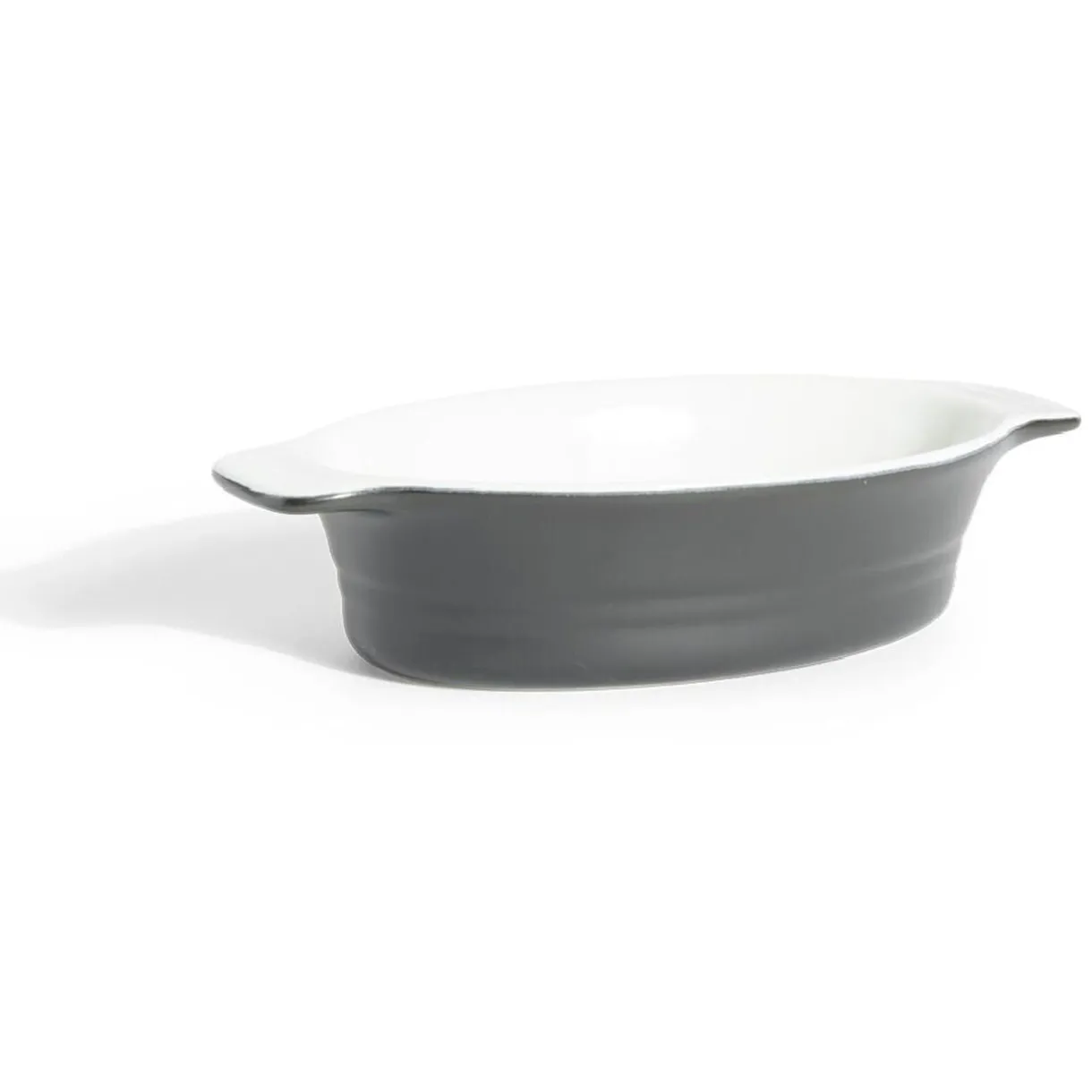 Gifi Plat à four ovale en céramique noir 13,5x17xH5cm Sale