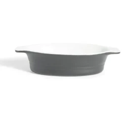 Gifi Plat à four ovale en céramique noir 13,5x17xH5cm Sale