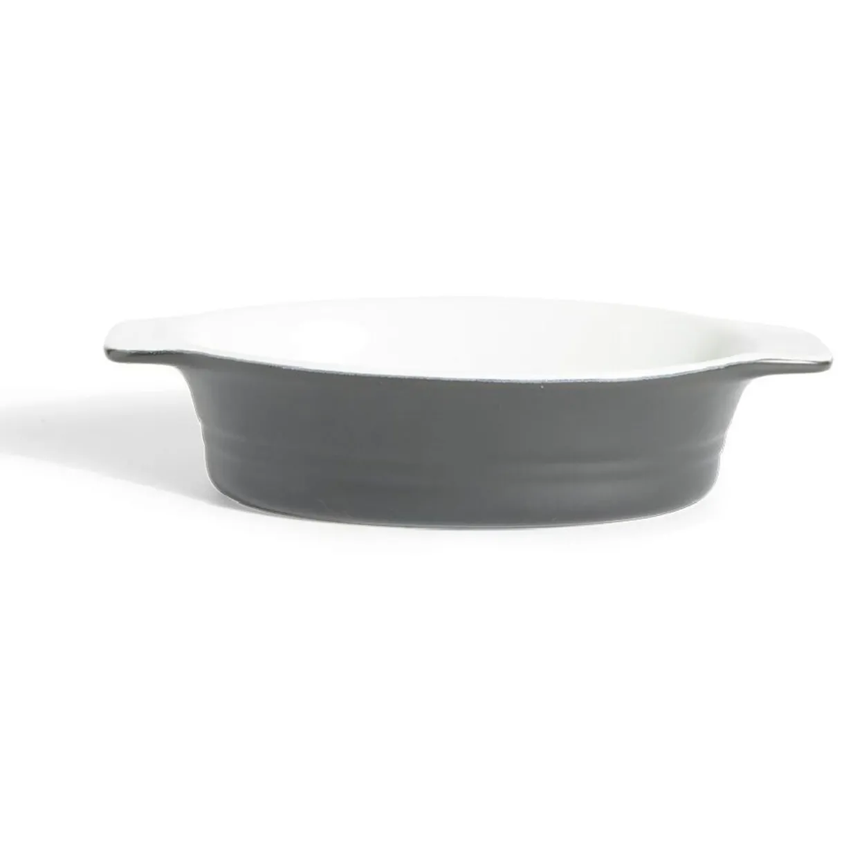Gifi Plat à four ovale en céramique noir 13,5x17xH5cm Sale