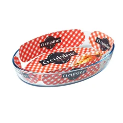 Gifi Plat à four ovale en verre extra résistant Discount