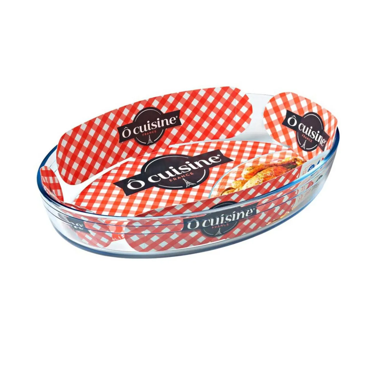 Gifi Plat à four ovale en verre extra résistant Discount