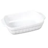 Gifi Plat à four rectangulaire en céramique blanc 22x13,5xH.5 cm Clearance