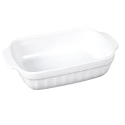 Gifi Plat à four rectangulaire en céramique blanc 22x13,5xH.5 cm Clearance