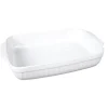 Gifi Plat à four rectangulaire en céramique blanc 36x24,2xH.6,2 cm Discount