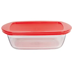 Gifi Plat à four rectangulaire en verre couvercle plastique Hot