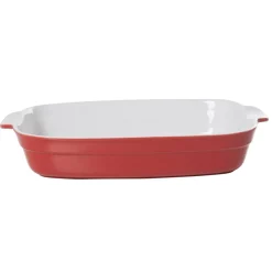 Gifi Plat à four rectangulaire rouge blanc grand format Clearance