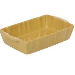 Gifi Plat à four rectangulaire jaune moutarde en grès Hot