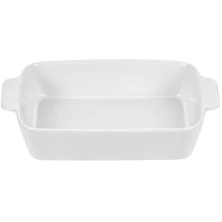 Gifi Plat à four rectangulaire avec poignées gris et blanc Discount