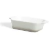 Gifi Plat à four rectangulaire en céramique gris 21,5x11xH5cm Discount