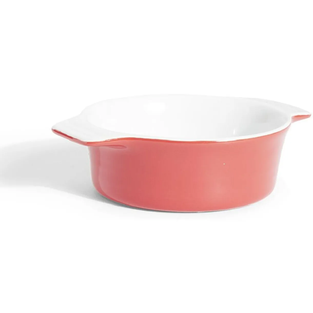Gifi Plat à four rond en céramique rouge 13,5x17xH5cm Outlet