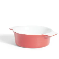 Gifi Plat à four rond en céramique rouge 13,5x17xH5cm Outlet