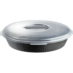 Gifi Plat à gâteau transportable forme rond gris New