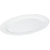 Gifi Plat de service ovale en porcelaine blanc