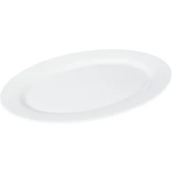Gifi Plat de service ovale en porcelaine blanc