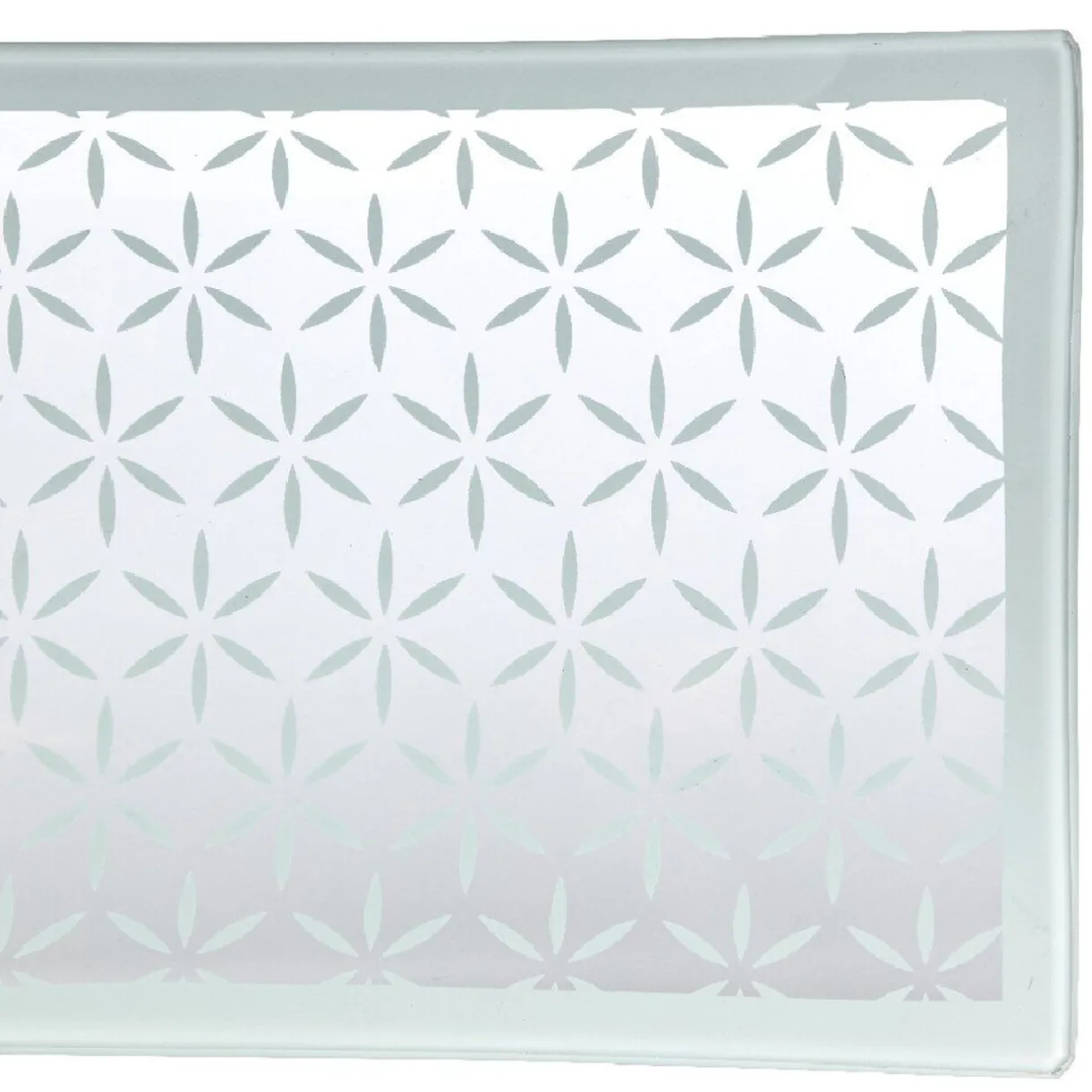 Gifi Plat de service rectangulaire blanc motif flocons New