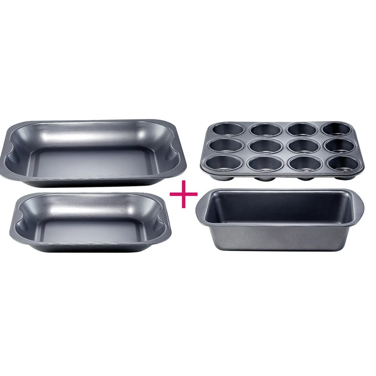 Gifi Plat gris carbone en métal x4