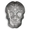 Gifi Plat Halloween tête de mort mexicaine en verre noir 15x11xH2cm Hot