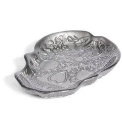 Gifi Plat Halloween tête de mort mexicaine en verre noir 15x11xH2cm Hot