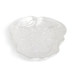 Gifi Plat Halloween tête de mort mexicaine en verre blanc 15x11xH2cm