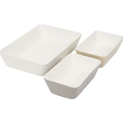 Gifi Plat rectangulaire cuisson four x3 céramique blanc Online