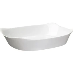 Gifi Plat rectangulaire en opale couleur blanc 38x28cm Discount