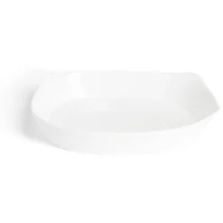 Gifi Plat rectangulaire 22x30cm Luminarc contour relief blanc New