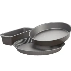Gifi Plat x3 moule à manqué tarte et cake revêtement antiadhésif Clearance