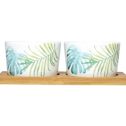 Gifi Plateau + 2 coupelles apéritif motif jungle