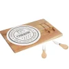Gifi Plateau à fromage avec 2 couteaux intégrés New