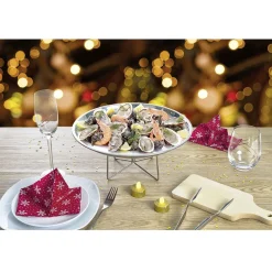 Gifi Plateau à huîtres et fruits de mer avec support inox New
