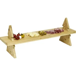 Gifi Plateau de présentation en bambou design sapin L60cm
