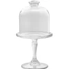 Gifi Plateau de présentation sur pied avec cloche Ø10cm verre transparent