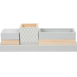 Gifi Plateau de rangement déco bois gris naturel Discount