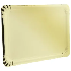 Gifi Plateau de service en carton doré x3