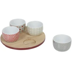Gifi Plateau de service et bols carreaux de ciment 4 design Outlet