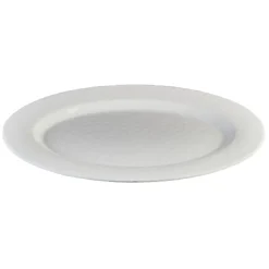 Gifi Plateau de service ovale martelé blanc