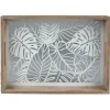 Gifi Plateau en verre et bois