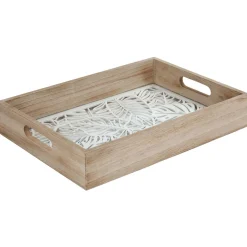 Gifi Plateau en verre et bois