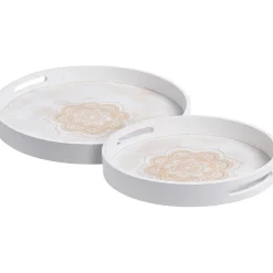 Gifi Plateau grand modèle motif Mandala bois