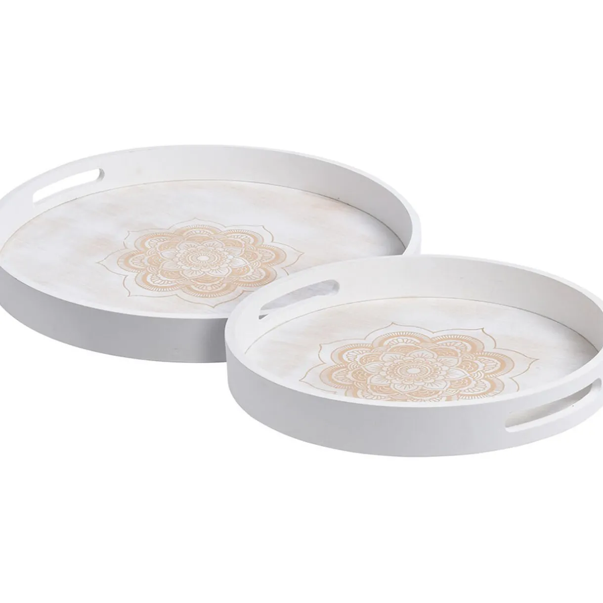 Gifi Plateau grand modèle motif Mandala bois