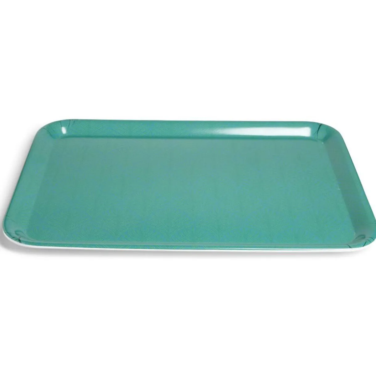 Gifi Plateau mélaminé vert uni 45,2x31,4xH2cm