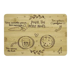 Gifi Plateau Père Noël en bambou